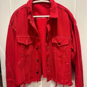CARMAR Red Jean Jacket